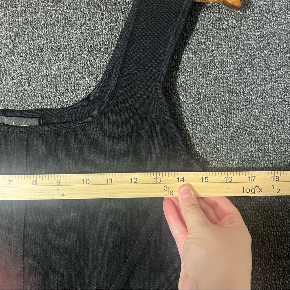 House of Harlow Black Knit Crop Tank, Large - Picture 4 of 9